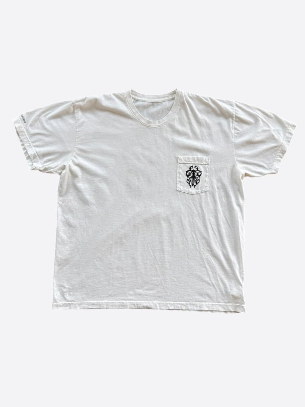 Chrome Hearts White & Black Dagger Logo T-Shirt